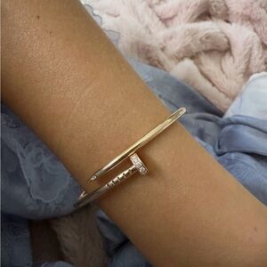 Cartier Rose Gold Nail Bracelet with diamonds